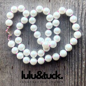 "WILD PEARL" Freshwater Pearl Hand-Knotted Necklace + 14K Gold Clasp  (22")
